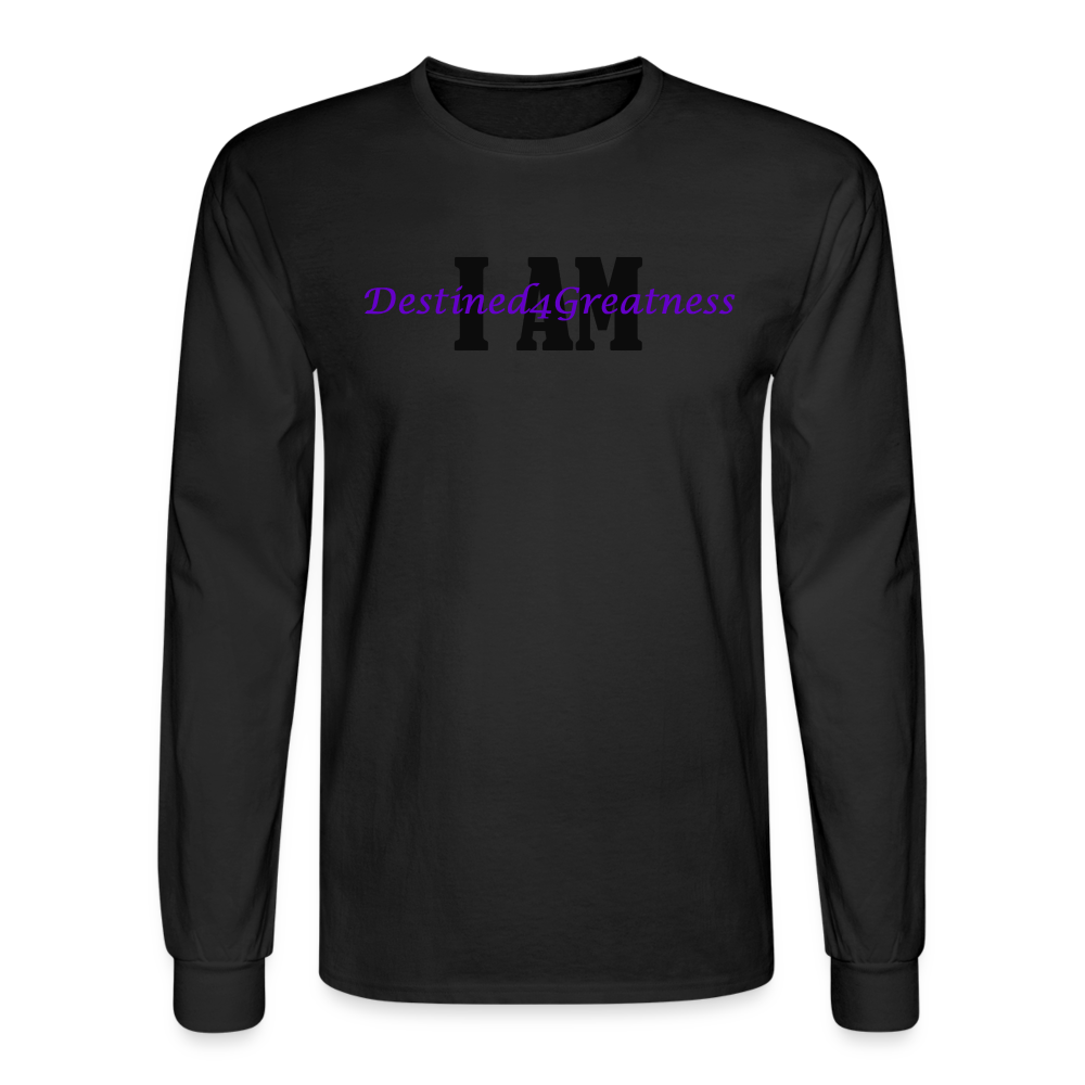 Unisex Purple I AM Long Sleeve T-Shirt - black