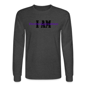 Unisex Purple I AM Long Sleeve T-Shirt - heather black