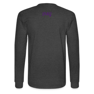 Unisex Purple I AM Long Sleeve T-Shirt - heather black