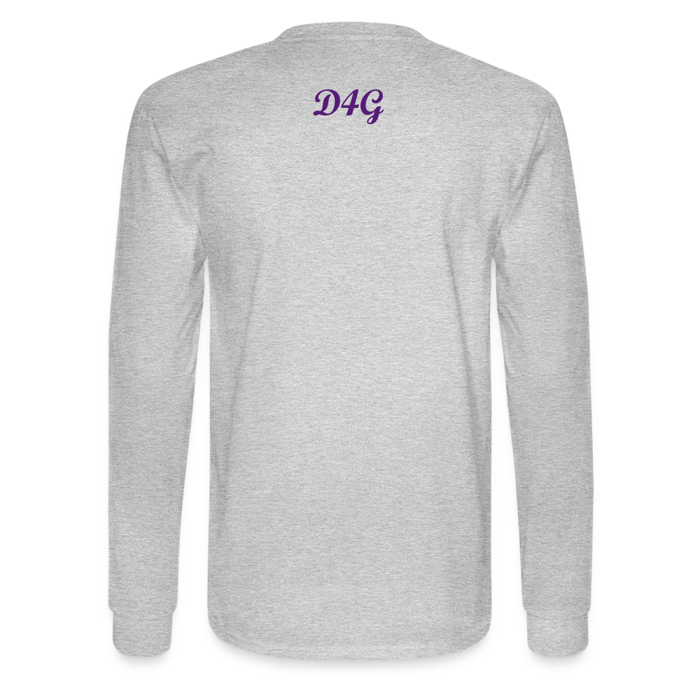 Unisex Purple I AM Long Sleeve T-Shirt - heather gray