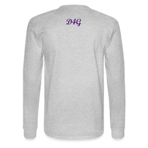 Unisex Purple I AM Long Sleeve T-Shirt - heather gray