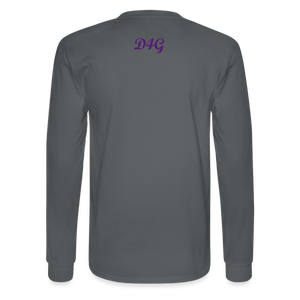 Unisex Purple I AM Long Sleeve T-Shirt - charcoal