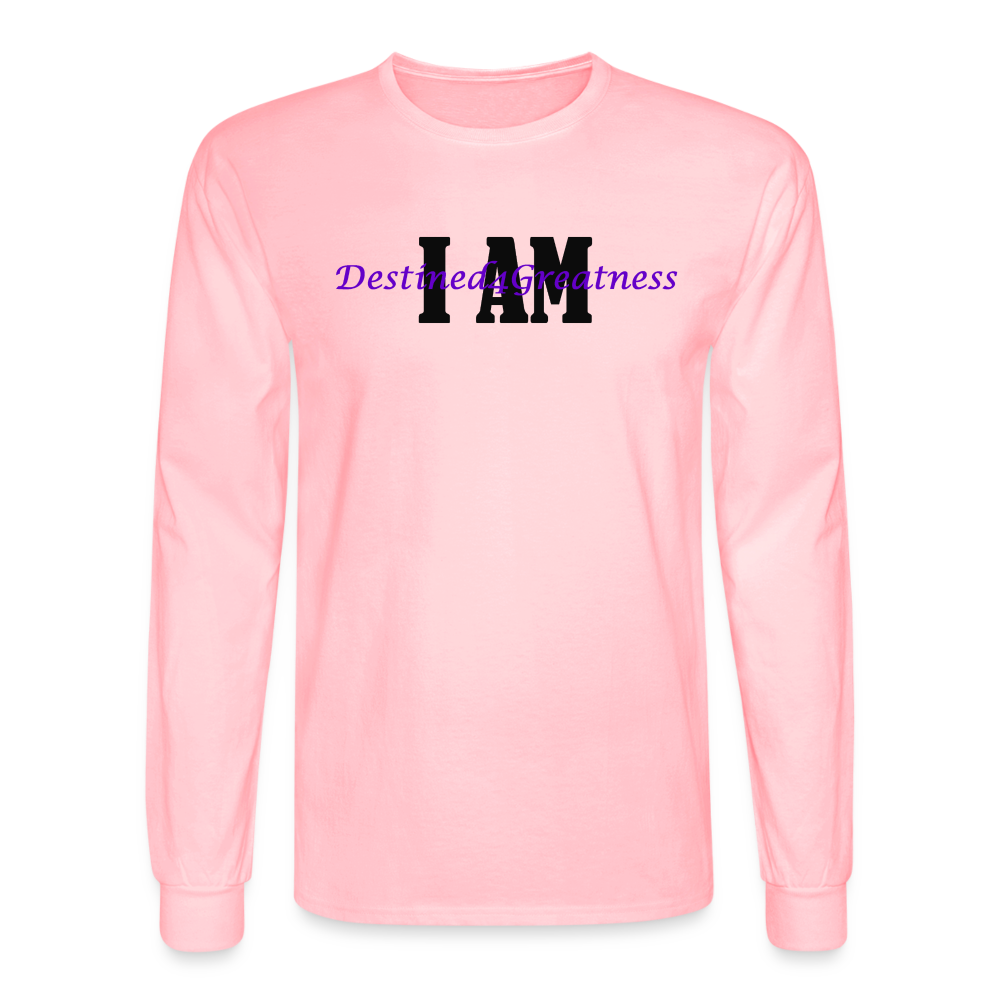 Unisex Purple I AM Long Sleeve T-Shirt - pink