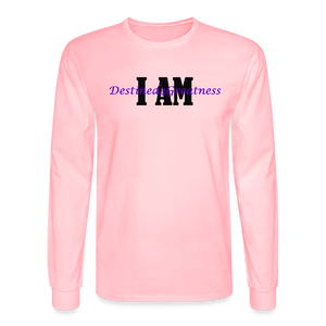 Unisex Purple I AM Long Sleeve T-Shirt - pink