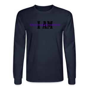 Unisex Purple I AM Long Sleeve T-Shirt - navy