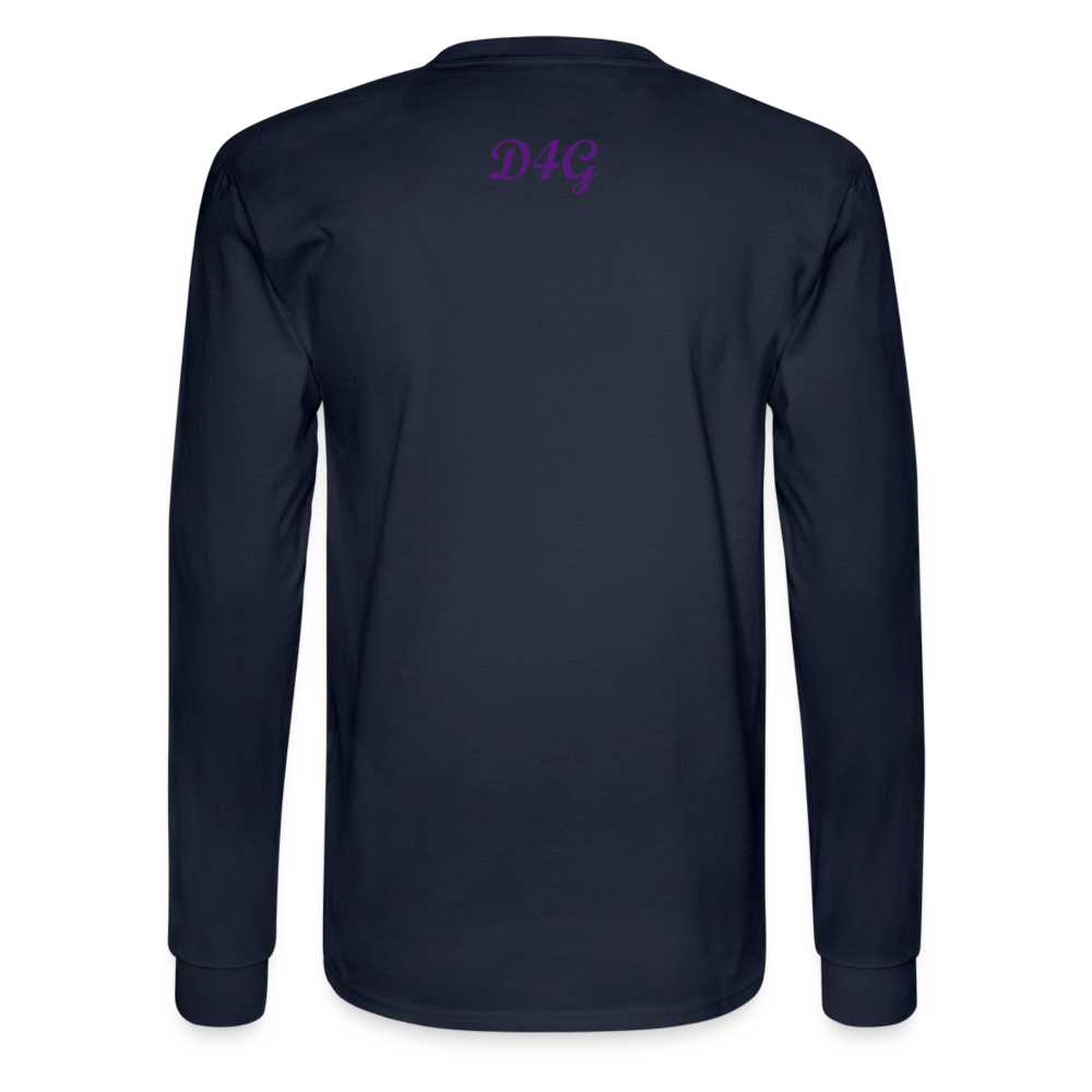 Unisex Purple I AM Long Sleeve T-Shirt - navy