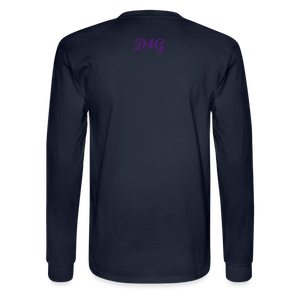 Unisex Purple I AM Long Sleeve T-Shirt - navy