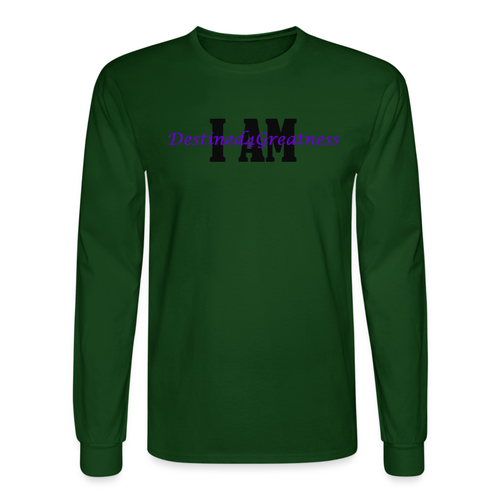 Unisex Purple I AM Long Sleeve T-Shirt - forest green