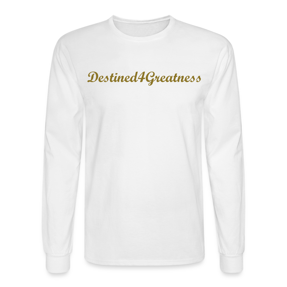 Unisex Gold D4G Long Sleeve T-Shirt - white