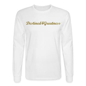 Unisex Gold D4G Long Sleeve T-Shirt - white