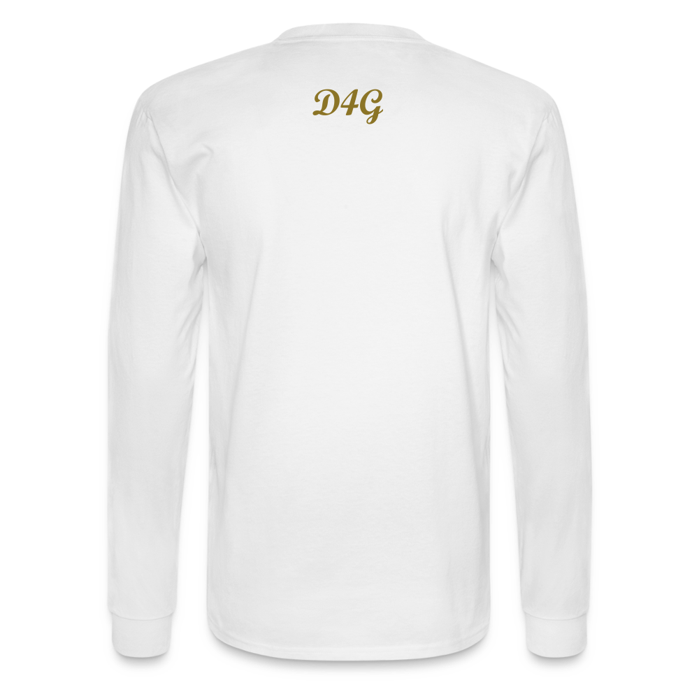 Unisex Gold D4G Long Sleeve T-Shirt - white