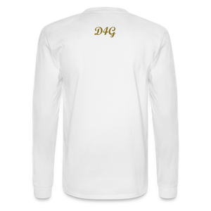 Unisex Gold D4G Long Sleeve T-Shirt - white