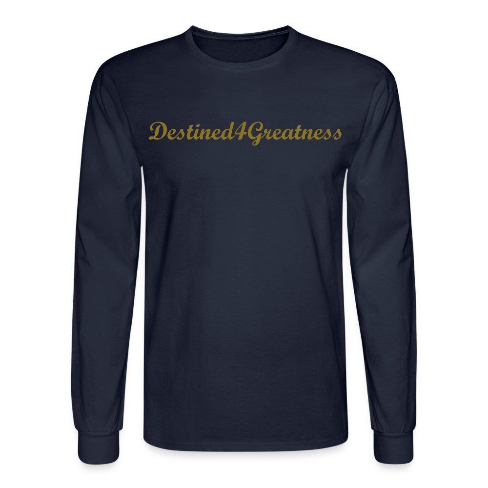 Unisex Gold D4G Long Sleeve T-Shirt - navy