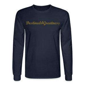 Unisex Gold D4G Long Sleeve T-Shirt - navy