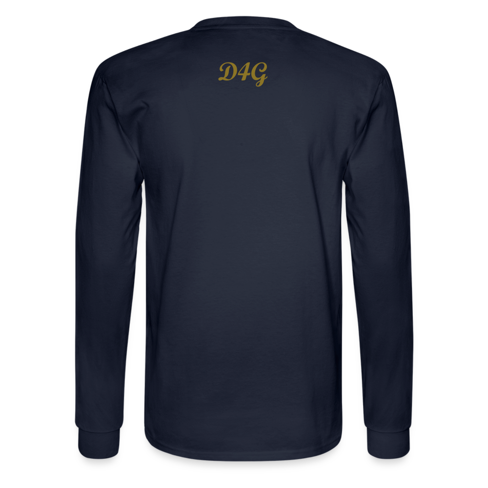 Unisex Gold D4G Long Sleeve T-Shirt - navy