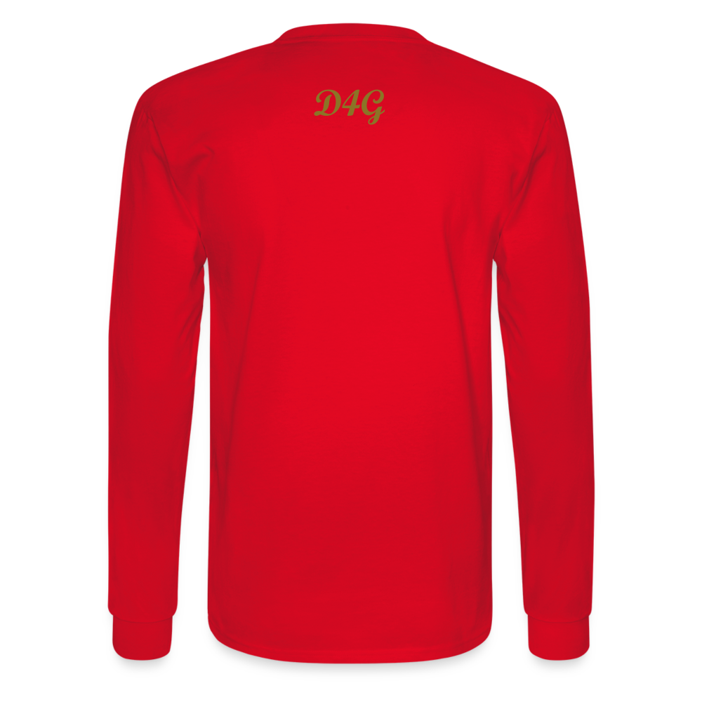 Unisex Gold D4G Long Sleeve T-Shirt - red