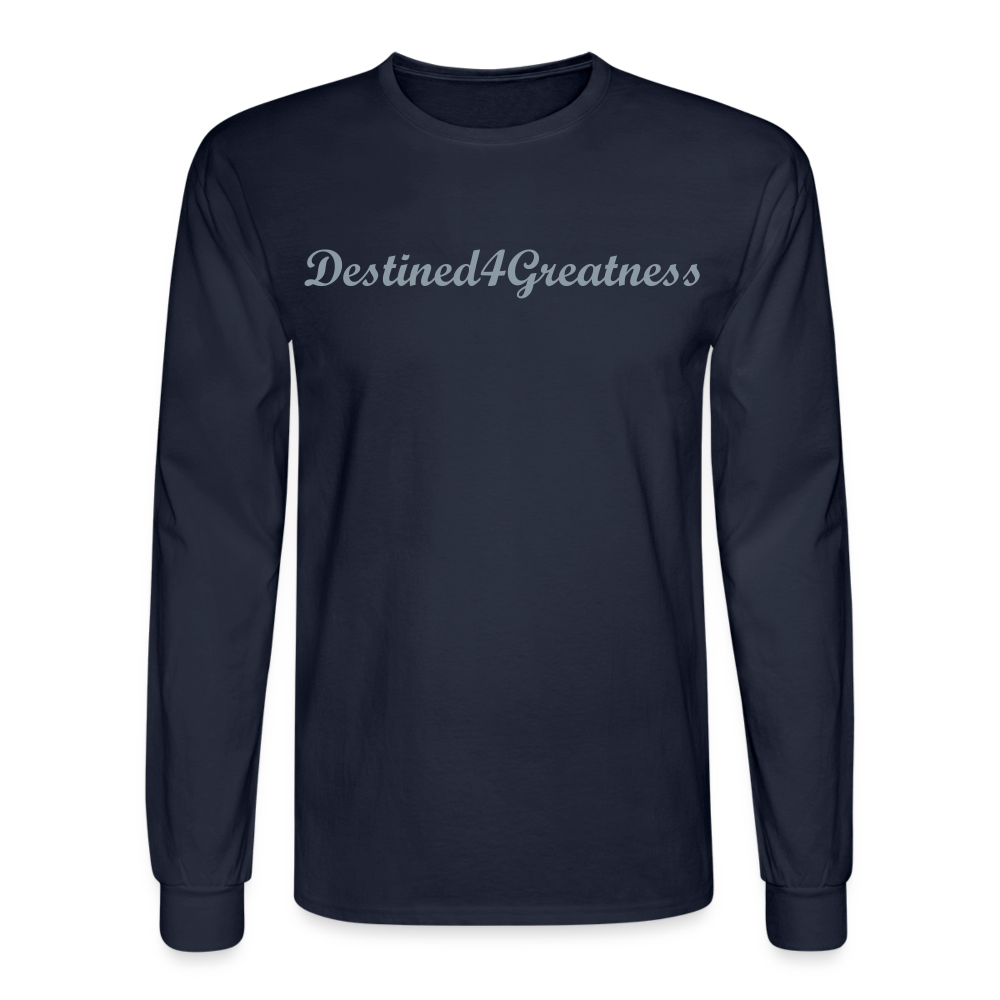 Unisex Silver D4G Long Sleeve T-Shirt - navy