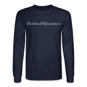 Unisex Silver D4G Long Sleeve T-Shirt - navy