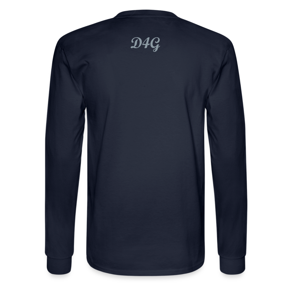 Unisex Silver D4G Long Sleeve T-Shirt - navy