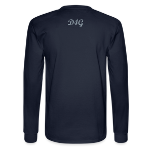 Unisex Silver D4G Long Sleeve T-Shirt - navy