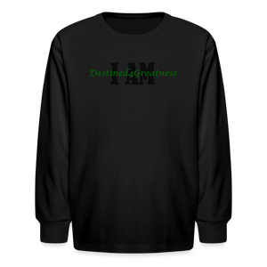 Youth Forrest Green I AM Long Sleeve T-Shirt - black