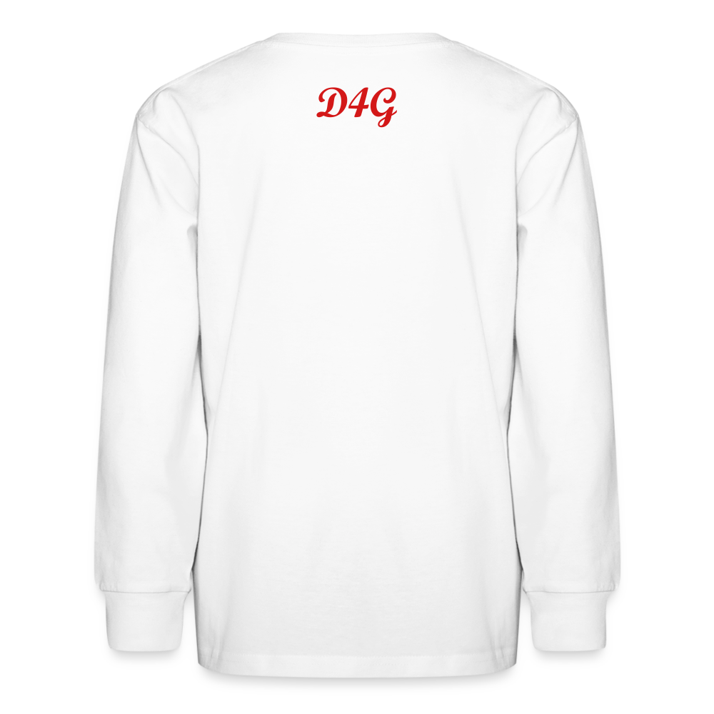 Youth Red I AM Long Sleeve T-Shirt - white