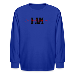 Youth Red I AM Long Sleeve T-Shirt - royal blue