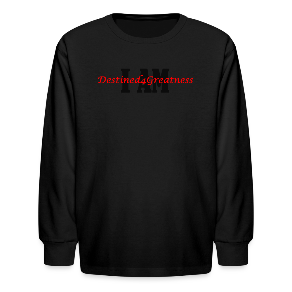 Youth Red I AM Long Sleeve T-Shirt - black