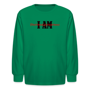 Youth Red I AM Long Sleeve T-Shirt - kelly green