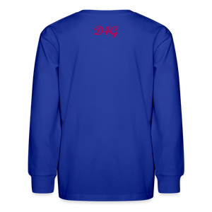 Youth Pink I AM Long Sleeve T-Shirt - royal blue