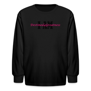 Youth Pink I AM Long Sleeve T-Shirt - black