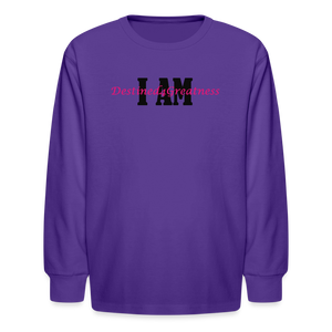 Youth Pink I AM Long Sleeve T-Shirt - dark purple