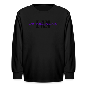 Youth Purple I AM Long Sleeve T-Shirt - black