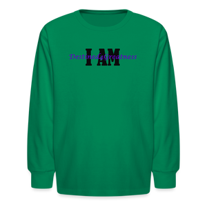 Youth Purple I AM Long Sleeve T-Shirt - kelly green